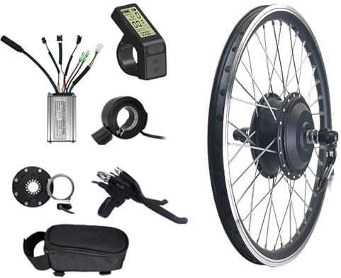 KYZTMHC Bike Front Hub Motor Kit Ebike Conversion Kit Mountain Road Bicycle Conversion Kit 48V 350W KT- Controller 130X Throttle KT-BZ-4(8) Assist PAS Bike Engine Kit Brushless Gear Motor