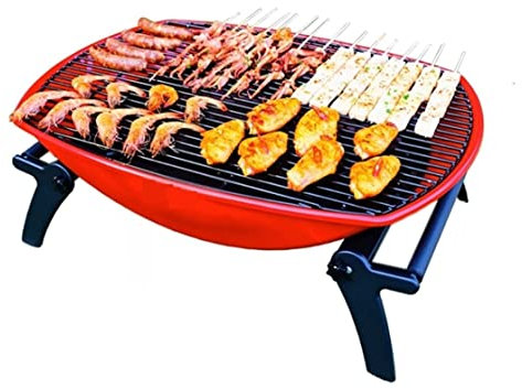 Barbecue à charbon portable pliable pour camping, parc, plage, barbecue léger et compact pour campeurs
