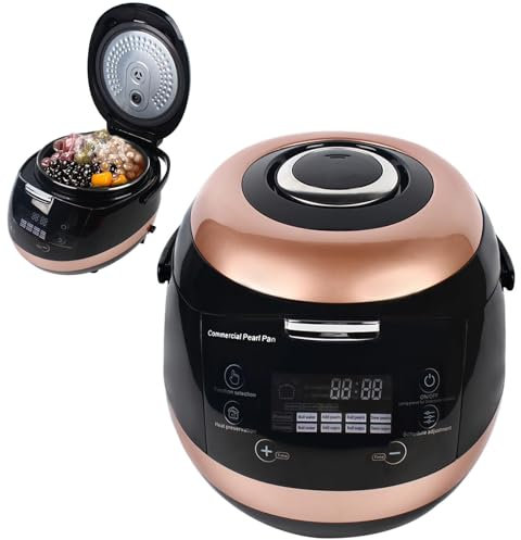 Pentola per perle automatica, cuocitore Boba commerciale da 5 litri, macchina per perle da 900 W con touch screen intelligente, caffettiera professionale per vaporiera per perle, per bollire sago