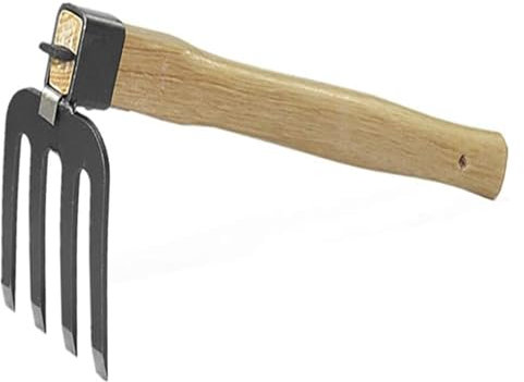 DXZXDJIU Hochwertiger Rechen, Grubber und Bodenhacke mit Holzgriff – perfekt for Gartenarbeit, Jäten und Bodenvorbereitung