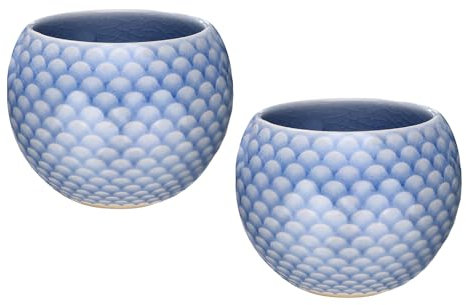 QUARKZMAN 2pz Ciotole da Tè Fatte a Mano 150ml / 5oz Tazza da Tè Cinese Giapponese in Ceramica Gong Fu per Ufficio Casa Regali, Viola Scuro