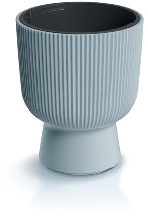 Tymar Blumentopf mit Einsatz, Blumenkübel aus Kunststoff, Übertopf, Pflanzkübel Gross (DBMIS Grau,ø 40 cm)