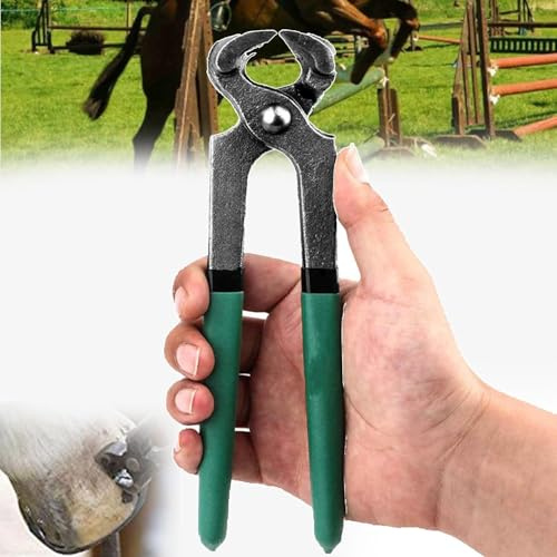 Pinze A Ferro di Cavallo, Strumento per Maniscalco, Taglio Rapido, Testa del Morsetto Serraggio Forte, Facile da Tagliare, Facile da Impugnare, Impugnatura Antiscivolo, Rivetto Non F, 14inches