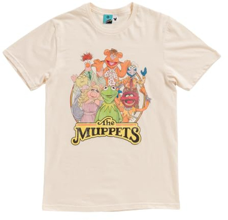 Disney The Muppet Show Gang Natural T Shirt White