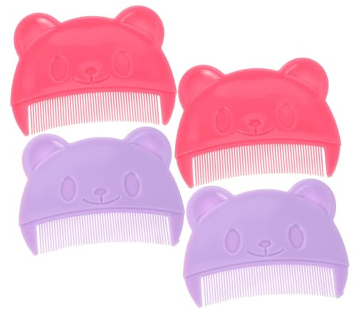 Milisten 4pcs Bear Shaped Comb Plastic Cradle Cap Comb Boy Girl Newborn Hair Scalp Brush for Massage Hair Care at Home Travel Use