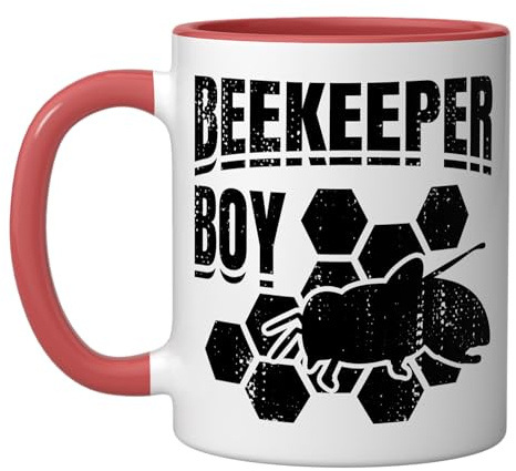 Beekeeper Guy Beekeeping Enthusiast Apiculture Ceramic Mug, Red/White
