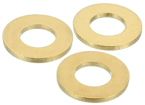 QUARKZMAN 3Pz Rondella Piatta In Ottone Kit Rondelle M14 In Rame ID 14mm | Spessore 2.5mm, OD 28mm, Per Bulloni Viti Riparazione Meccanica Costruzione Esterna, Rondelle Di Schiacciamento