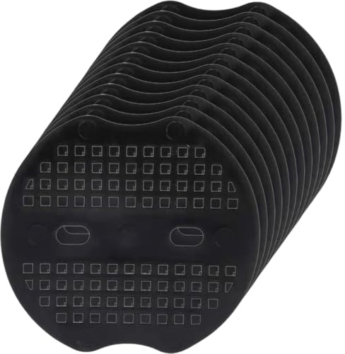 HOMSFOU 40 Piezas Juntas de Grapas de Jardín Negras 6,8x6,5 Cm para Fijar Mallas Antihierbas y Paisajismo, Resistentes y Duraderas para Césped, Carpas y Cercas de Jardín