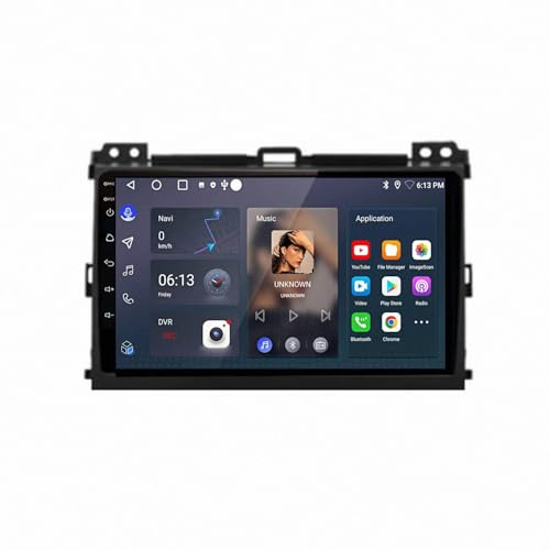 Carplay-Skärm för Toyota Prado 120 2004-2009 Röststyrning, Gps-Navigering, Med Kamera, Dashcam, Wifi, Bluetooth Bilradio Stereo Gps Navi, 4 Kärna 2G＋32G