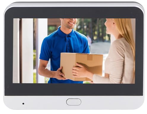 TIKATARER Mirilla de Puerta con Vídeo Inteligente, Cámara de Mirilla de Puerta WiFi ABS con Pantalla IPS de 4,3 Pulgadas, Intercomunicador de 2 Vías 1080P, Detección de Movimiento PIR,