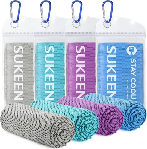 Sukeen Cooling Towel (40x12), Ice Towel, Soft Breathable Chilly Towel, Microfiber Instant Cooling Towel for Yoga, Sport, Running, Gym, Workout,Camping, Fitness, Workout