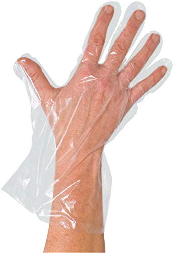 Lot de 100 gants jetables en polyéthylène Transparent, transparent