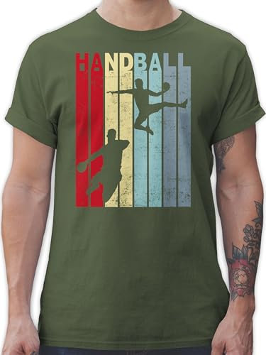 T-Shirt Herren - EM 2026 Trikot Ersatz - Handballspieler Geschenk Handball Geschenke I - M - Army Grün - Herren+Handball+t-Shirt Handballer wm 2007 Shirt hanball Shirts halbball Funshirt Handball.
