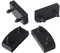 XIAONAN 55-56mm 20 Stück Schwarz Lattenhalter (Lattenrost) für Mittelschiene Ersatz Bett Lamelle Inhaber Kits Plastik Ende Kappen Inhaber Breite 56 mm x Höhe 9 mm (Innenmaß)