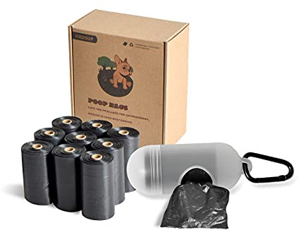 HXDSUP Dog waste bags with bag Dispenser ,Dog Poop Bags Biodegradable 10 Rollen (150 Tüten) +1 Spender ,Leak-Proof, Extra Large, Thick and Strong