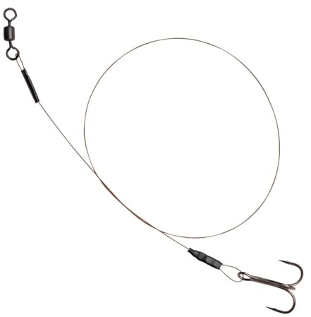 Spro HD Baitfish Rig 30cm Stahlvorfach 7x7 mit Drilling, Hakengröße/Tragkraft:Gr. 2/18 Kg