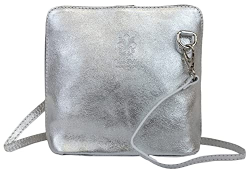 Woodland Leathers Vera Pelle Petit sac à main en cuir véritable pour femme avec bandoulière de haute qualité
