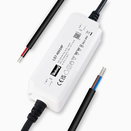 illuburg Transformateur LED 24V 40W Étanche IP67 Sans Scintillement LED Bloc d'Alimentation Driver Power Supply