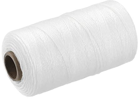 sourcing map Twisted Mason Line Nylonschnur, weiß, 100 m, 1 mm Durchmesser für Netz, Landschaftsbau, Heimwerker, DIY-Projekte, Basteln, Mauerwerk, Gartenarbeit