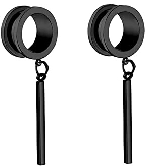 Homxi Piercing smycken 2 st rostfritt stål mätare set 2G 6-25 mm öronmätare ringar för män rund med bar tunnelplugg set silver, 22mm, Rostfritt stål, Ingen ädelsten