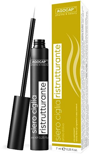 Siero Ciglia, 7ML, MADE IN ITALY, Siero Ciglia Allungante, RISTRUTTURANTE. Oftalmologicamente testato, NO IRRITAZIONI con Acido Ialuronico, Aloe Vera Laminazione Ciglia, Siero Sopracciglia. Lash Serum