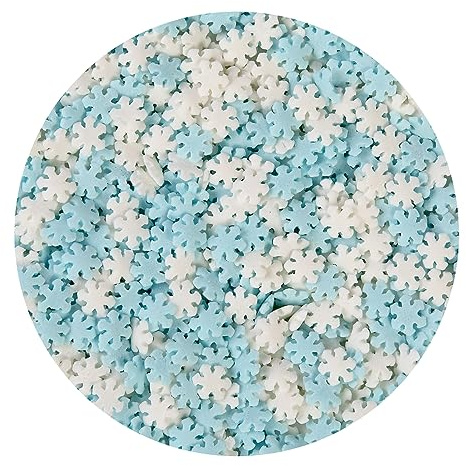 BrandNewCake® Konfetti Schneeflocken Blau/Weiß 500g - Streusel - Sprinkles - Torten Dekoration