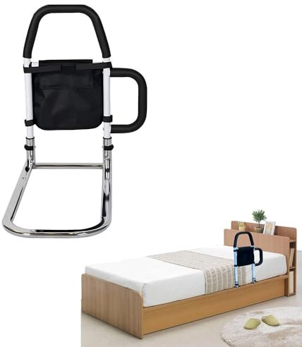 BLUEZY Senioren Bett Aufstehhilfe Ältere Bettgriff Ältere Bettgeländer aufstehhilfe Bett senioren Mobile aufstehhilfe Bettschiene für ältere Menschen mit Handicap, Bett-Hilfsschiene