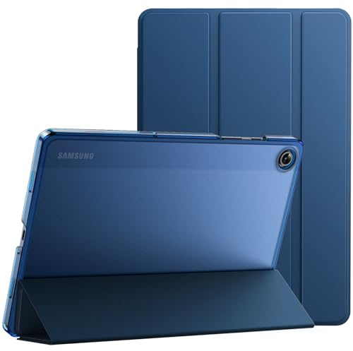JETech Funda para Samsung Galaxy Tab A9 Plus 11, Marino | Trasera Translúcida Slim, Soporte Tríptico, Activación/Reposo Automático, Carcasa Protección Ligera Antigolpes