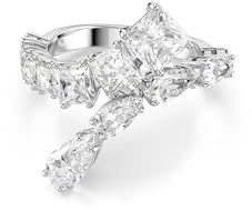 Swarovski Matrix Kollektion Ring, Klare Gemischtschliff-Steine in Rhodinierter Fassung