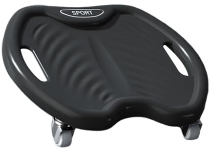 Fitnessgeräte Für Zuhause Bauchmuskelrad, Rolle Mit Stummen Vier Rädern, Gebogenem Rillengriff, 360 ° -Scrollrad Für Fitnesssport Bauchtrainer(Black)