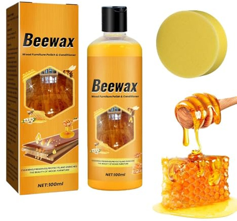 Bienenwachs-Möbelpolitur und Reinigungsmittel, 100 ml, natürliche Bienenwachsmöbelpolitur, schützendes Holzreiniger-Spray, multifunktionale Möbelpolitur für, mehrere Oberflächen