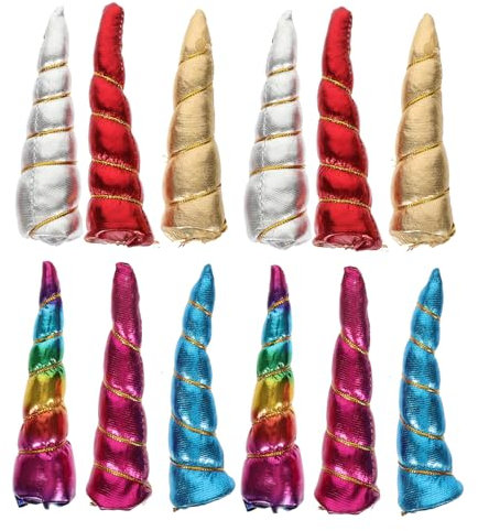 KONTONTY 12-teilige Bunte Einhornhörner Haarband-accessoires Einhornhörner-anhänger Für Diy-haaraccessoires Und Bastelprojekte