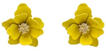 HSAJS Blumen Ohrringe für Damen Bunte Blume Tropfen Ohrringe Klein Helix Knorpel Ohrringe Hypoallergene Modeschmuck Frauen und Mädchen für Partei Hochzeiten Verlobungen