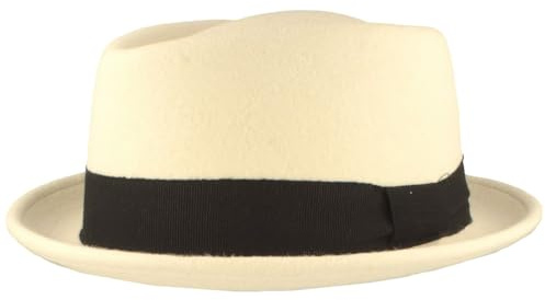 Breiter Rollbarer Filzhut, Diamond Wollhut, Größenverstellbar, wasserabweisend, knautschbar