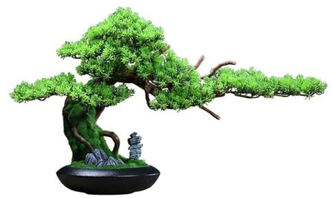 FAJNUZI2024 Künstliche Bonsai Chinesischer Licht Luxus Simulation Baum Büro Landschaftsbau Hotel Holz Wurzel Carving Ornamente Eingang Schrank Dekorationen Kunstbaum Bonsai