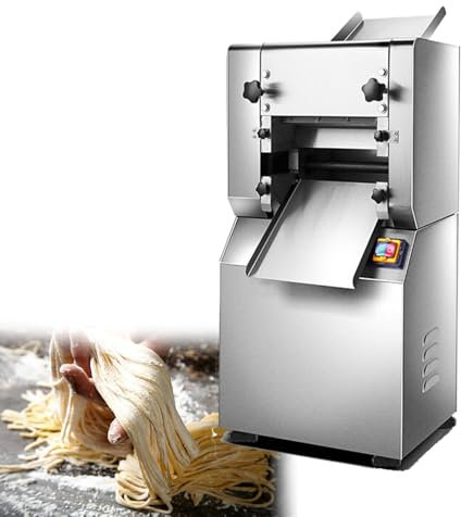 Macchina per la Pasta Commerciale, Macchina per Pasta Elettrica, Rullo per Pasta in acciaio inossidabile, Rullo per Pressare la Pasta per Ravioli, Rullo da 29 cm 2200 W con Taglierina da 2 mm