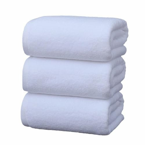 Gelbes Hund Handtücher 10er-Set, weiß, weich, bequem, Baumwolle, Premium-Handtücher, Waschlappen, Haartrockner, Handtücher, Badetücher für Badezimmer, Fitnessstudio, Hotel und (White, One Size)