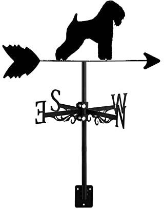 LYDSB Weather Vane for Garden Weathervanes Metal Terrier Dog Silhouette Orientation Indicator Garden Patio Yard Decoration Measuring Tool Weathercock with Anti-Rust,Wheaten Terrier Dog