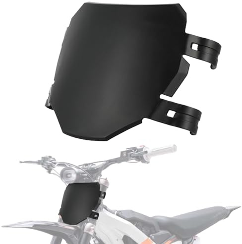 Motorrad Frontkennzeichen Nummernschilder PP Kunststoff für Surron Sur Ron Light Bee X/S Talaria X3 MX3 MX4 Elektro Dirt Bikes (Schwarz)