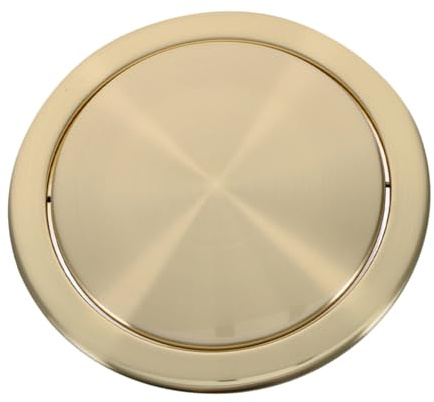 VALICLUD Couvercle de Poubelle Cuisine Design Moderne et Bords Lisses Encastré Rond en Acier Inoxydable Couvercle à Bascule Maison Environnements Professionnels