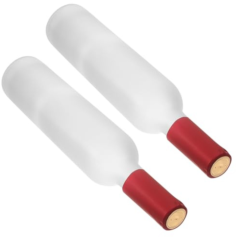 LALADEFIEE Botellas de Vino Vacías Multipropósito y Resistentes 2 Piezas de Vidrio Blanco 500ml para Fiesta o Restaurante