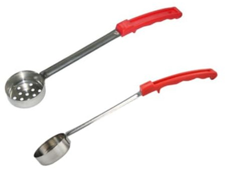 Flaroey Stainless Steel Pizza Sauce Spoon Pizza Spread Ladle Serving Spoon with Long Handle Kitchen Baking Tool 2 Ounce