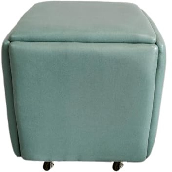 Generico Sgabello quadrato, sedia a cubo con poggiapiedi 5 in 1, seduta for camera da letto, soggiorno, sala da pranzo, piccoli spazi, facile da rimuovere(Color 2,45x45cm)