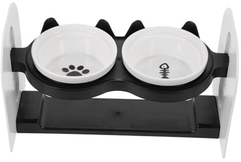 PENIKOKO Gamelles pour Chat avec Support Gamelle Surélevée pour Animaux de Compagnie pour Nourriture et Eau