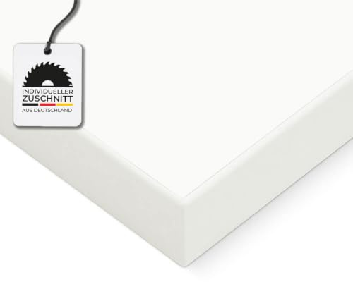 HausFux Spanplatte nach Maß - 3,8 cm stark, melaminbeschichtet, mit ABS-Kante - Made in Germany - für Möbel- und Innenausbau (Nordic Weiß, 120 x 70 cm)