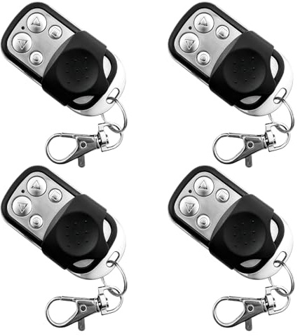 4 Pcs Universal Garage Door Remote Control 433MHz with 4 Buttons