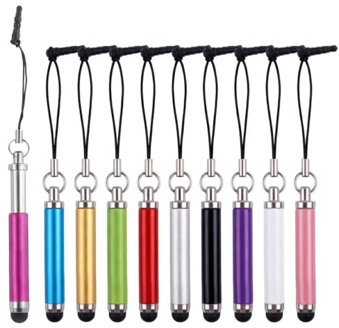 10 Pcs Lápiz para Tablet, Lápiz Táctil Universal Stylus Pen para Pantalla Táctil, Puntero para Tablet Compatible con, Pack de 10 Colores