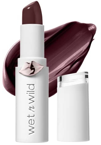 wet n wild Mega Last High-Shine Lipstick Lip Color, Infused with Seed Oils For a Nourishing High-Shine, Buildable & Blendable Creamy Color, Cruelty-Free & Vegan - Sangria Time