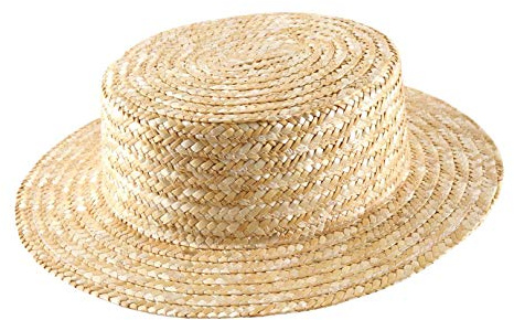 Classic Italy - Chapeau canotier Paille Homme ou Femme Nude Boater