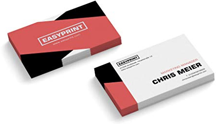 500 Visitenkarten drucken | Stripes | 2-seitig | Querformat | Farbe + Papier zur Auswahl | personalisieren | Industrie | Produktion | Management | Geschäftsführer | Handelsvertreter (Rot)